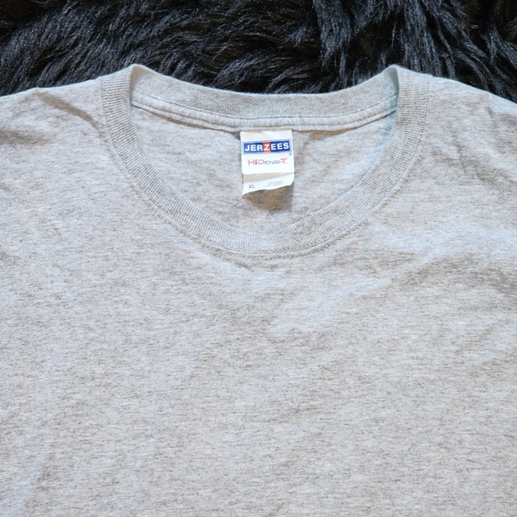 Jerzees Gray Short Sleeve Crewneck T-Shirt Mens Size XL - Picture 3 of 6
